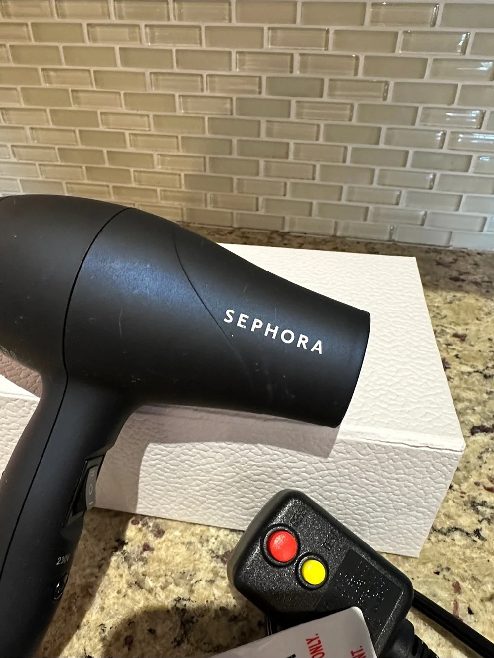 Sephora Matte Black Compact Travel Hair Dryer - Dual Voltage